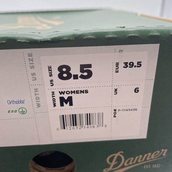 Danner Run Time Shoes Womens Size 8.5 Black Gray Non Metallic Toe ESD Work 12374 - Picture 10 of 11